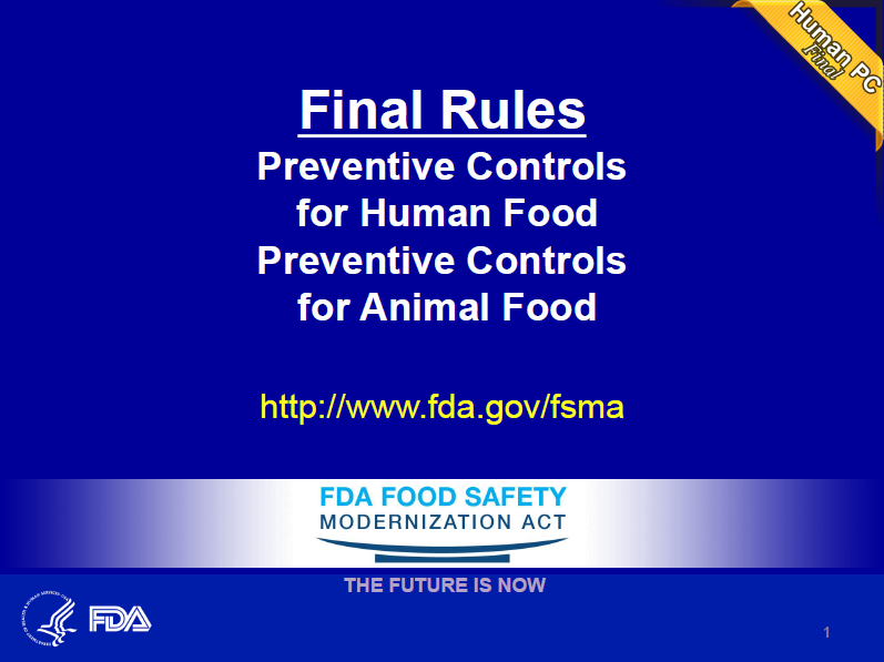 1. FINAL FSMA COMBINED PCHF PCAF Final Rule PPT for Chile-ENG